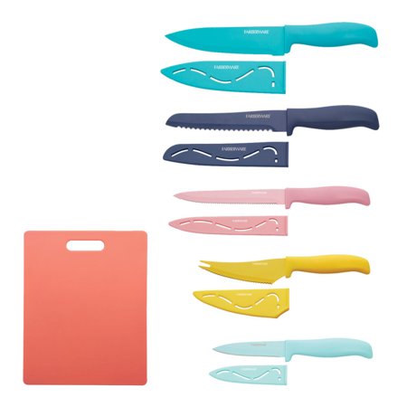 Farberware 11-Piece Non-Stick Knife Set  Pastel Color