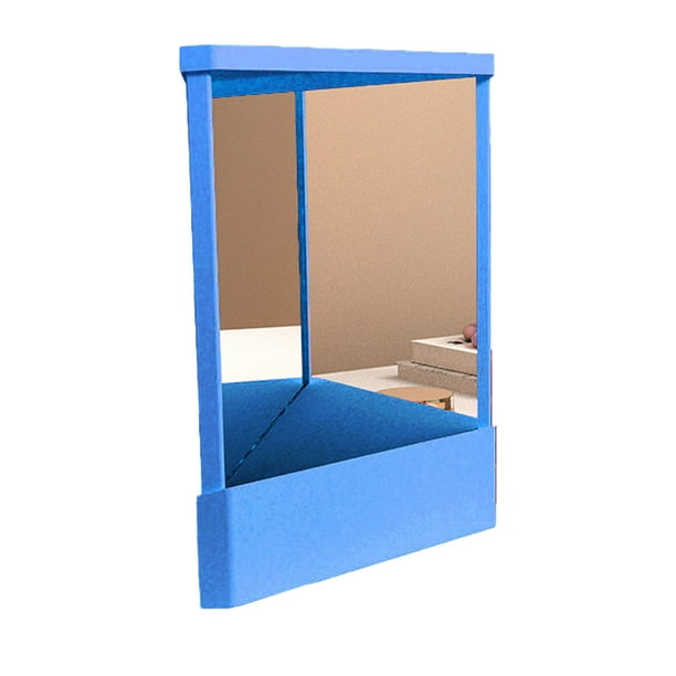 Guardurnaity Espejo de tocador sin retorno para maquillaje y belleza con una claridad real. Pinceles de maquillaje y herramientas azul 14*17 cm