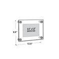 thumbnail image 2 of Floating Acrylic Wall Frame with Silver Stand Off Caps: 8.5" x 5.5" Graphic Size, Overall Frame Size: 12.5" x 9.5", 2 of 8