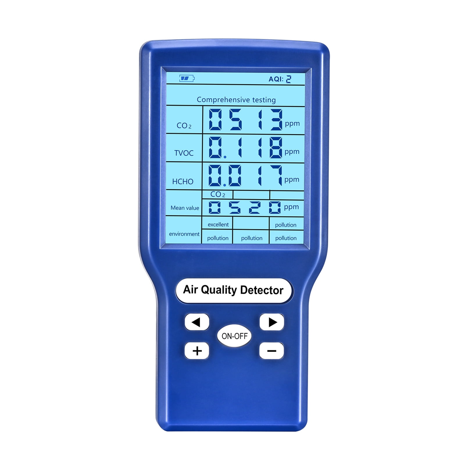 CO2 Detector Mini Formaldehyde Detector Gas Analyzer Air Quality Tester Monitor 