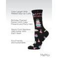thumbnail image 3 of MeMoi Happy Birthday Bamboo Blend Crew Novelty Socks - Womens - Female (One Size, Black), 3 of 7