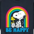 thumbnail image 3 of Peanuts - Be Happy Rainbow - Men's Crew Neck Fleece Pullover, 3 of 6