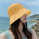 thumbnail image 5 of Sombrero de paja para mujer, sombrero de pescador tejido, sombrero de playa, gorra plegable, gorras de verano, sombrero de pescador para mujer, 5 of 5