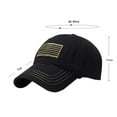 thumbnail image 2 of Adjustable Operator Mans Cap with Embroidered USA Flag Outdoor Spots Hats For Travel Climbing Fishing,Black, 2 of 8