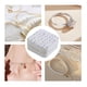 thumbnail image 5 of Caja de almacenamiento de joyería, portátil para viajes, con múltiples compartimentos, forro suave, para pendientes, anillos, pequeños accesorios, blanco, 5 of 6