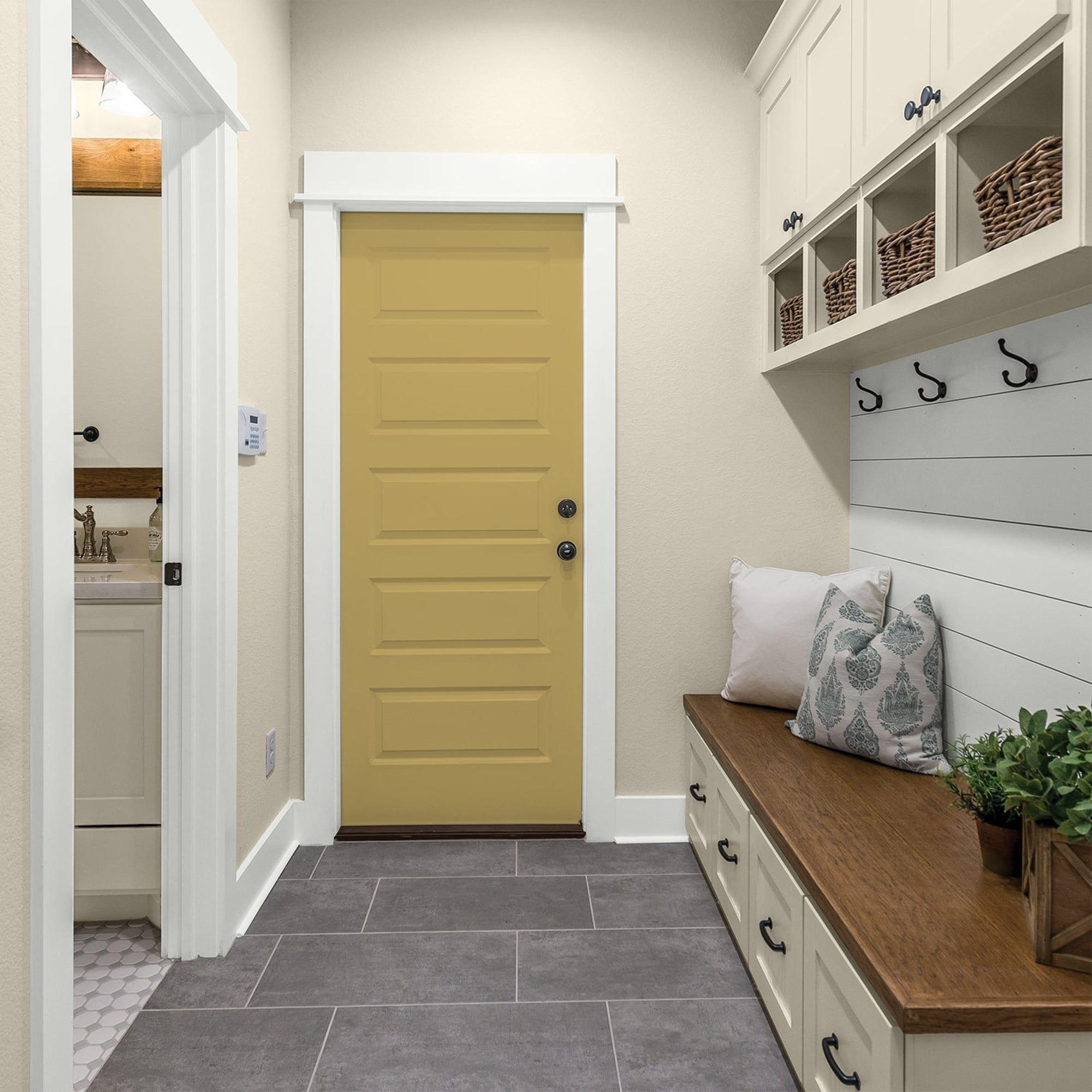 Glidden One Coat Shutter Bug / Yellow Semi-Gloss Interior Paint with Primer, 1 Gallon
