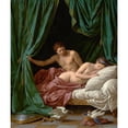 thumbnail image 2 of Louis-Jean-François Lagrenée 20x23 Gold Ornate Framed and Double Matted Museum Art Print Titled - Mars and Venus, Allegory of Peace (1770), 2 of 4