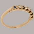 thumbnail image 4 of LBG British Made 18k Rose Gold Cultured Pearl & Sapphire Womens Eternity Ring - 33 size options - Size 4.75, 4 of 9