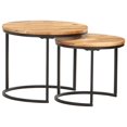 thumbnail image 1 of vidaXL Nesting Tables 2 pcs Solid Acacia Wood, 1 of 5