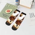 thumbnail image 5 of Salouo Autumn Raccoon In Forest Pattern Unisex Middle Tube Socks,Middle-Finger Knee High Socks Over The Calf Tube Stocking Crew Stockings for Women and Men Tube Socks, 5 of 8