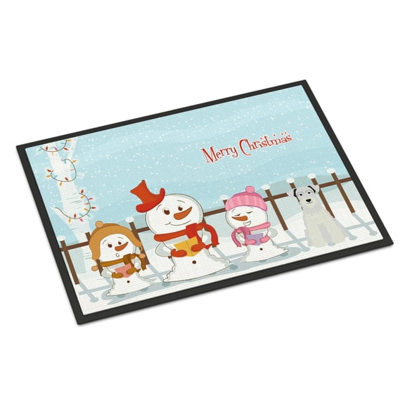 "Caroline's Treasures Merry Christmas Carolers Miniature Schanuzer White Indoor or Outdoor Mat 24x36 BB2384JMAT 24 x 36"" Multicolor"