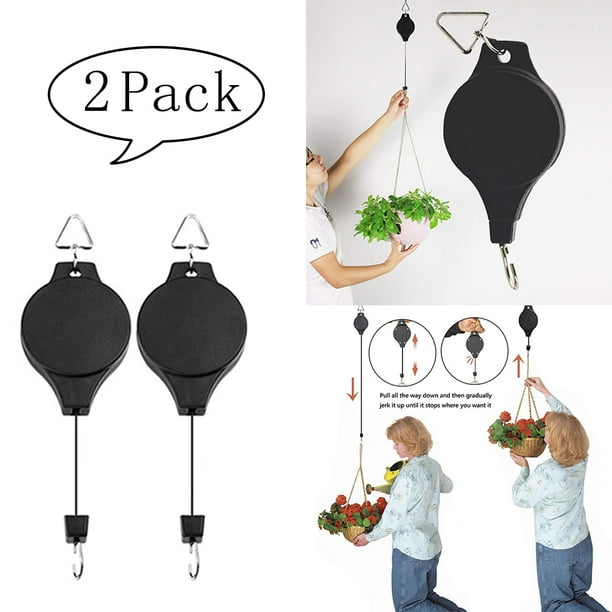 LNKOO Plant Pulley Retractable Pulley Plant Hanger Hanging Flower