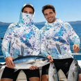 thumbnail image 4 of Bulopur Sea Turtle PrintMen’s Quick Dry Hooded Fishing Rash Guard, UPF 50+ Sun Protection Shirt with Breathable Face Mask, 4 of 8