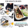 thumbnail image 4 of baomifa-Bento Boxes for Adults | Lunch-Box Insulated Bento-Box with 3 Compartment | Slim Container for Big Kids Teens, Work and School | Eco-Friendly Leakproof Divided Containers | Gray - Black, 4 of 4
