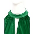 thumbnail image 3 of Eandarui Womens Halter Ruched Bodycon Cocktail Dress Sleeveless Wrap Hem Split Party Formal Midi Green S, 3 of 5
