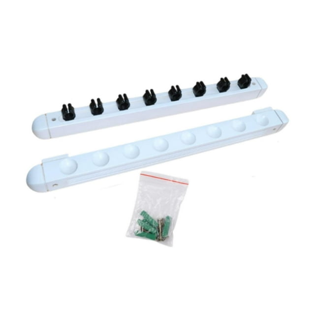 braveheart Pool Cue Rack Wooden Wall Mounted for Players Billiard Room Community Center White Length 48 cm