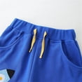 thumbnail image 5 of Tdoqot Boys' Performance Shorts- Elastic Waist Soft Print Cootton Basketball Shorts Blue Size 6 T, 5 of 6