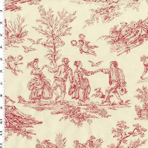 1920s Fine French Toile Fabric 1 yard X 43” Wide I Have 4 Yards Total Available 