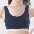 thumbnail image 5 of Girls Training Bras - Sports Bra Crew Neck Yoga Bra for Teens Comfort Dance Crop Underwear Top, 5 of 7