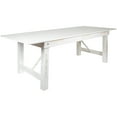 thumbnail image 2 of Flash Furniture HERCULES Series 8' x 40" Rectangular Antique Rustic White Solid Pine Folding Farm Table, 2 of 18