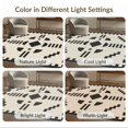 thumbnail image 7 of ODIKA 3'x5' Washable Accent Rug Black Cream Geometric Symmetry Design Elegant Contrast with Abstract Motif and Edges for Bedside, Nursery Room, Pet Friendly & Non-Shedding, 7 of 7