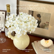 Clearance Under $5 Boovnll Fake Flowers - Fake Hydrangea Bouquet UV Resistant Lifelike Silk Flowers, No Fade, Fake Flowers for Wedding, Party, DIY Tables Centerpiece Decor, Artificial Flowers