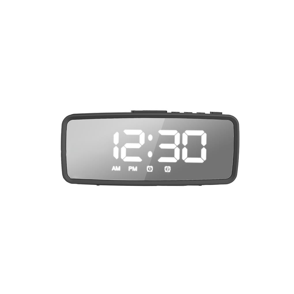 Digital Clock Mirror Electronic Alarm Clock USB Powered or Battery