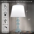 thumbnail image 7 of Partphoner Touch Control Table Lamp Set of 2, 3-Way Dimmable Blue Bedside Nightstand Lamp, 7 of 7