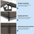 thumbnail image 2 of Dextrus 32.9in Outdoor Rattan Doghouse with Canopy, Elevated Water-Resistant Dog Bed with Beige Cushion for Small, Medium, and Large Dogs,Brown, 2 of 5