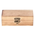 thumbnail image 2 of Cofre de madera vintage sin pintar, joyero, caja de regalo, recuerdo, collar S, 2 of 7
