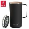 thumbnail image 1 of Asobu Ceramic 590 ml (20 oz) Mug, 2-pack black, 1 of 1