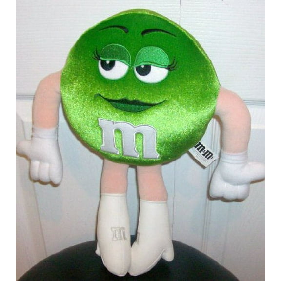 14" Green M & M Girl Stuffed Plush Doll