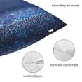 thumbnail image 3 of Wukai Retro Blue Glitter Premium Polyester Fleece Pillow Covers with Hidden Zipper Closure,Luxuriously Soft and Durable-16"x16", 3 of 7