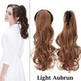 thumbnail image 4 of Benehair Clip In Ponytail Hair Extensions Fashion Claw on Long Cute Wavy Hair Piece 18" Claw Curly Light Auburn, 4 of 13