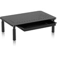 thumbnail image 1 of Monitor Stand with Drawer, Height Adjustable PC Monitor Riser for Desk with Mesh Platform for Laptop, Computer, 1 of 3