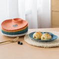 thumbnail image 3 of TidBay 2 Section Snack Plate Food Grade Plastic Scratch-resistant Spit Bone Dish Household Supplies, 3 of 8