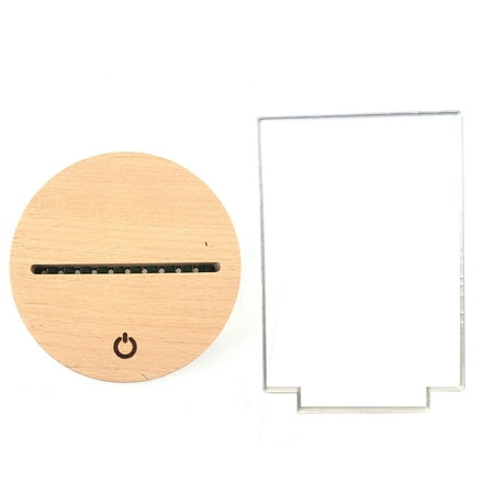 

Wood 3D LED Lamp Base with USB or Battery and Touch control Rotating Fade or Solid Color mode & Blank Rectangle Acrylic. Makes a perfect Nightlight for Kids or Unique Gift for any age.