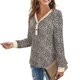thumbnail image 4 of Camiseta de manga larga con cuello en V para mujer a la moda blusa con estampado de botones de otoño Fridja  ghj987+1346, 4 of 6