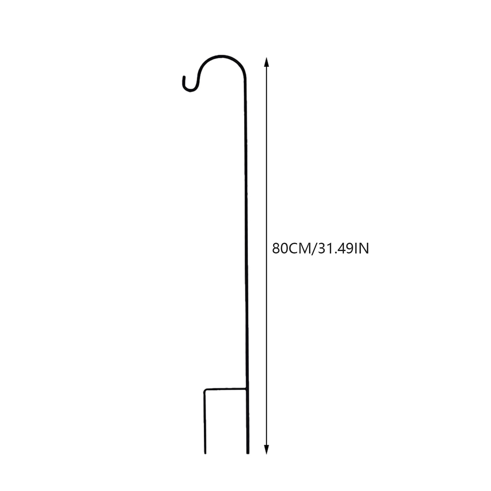 Anti-Rust Shepherd Hook, 32 Inch Thicken Heavy Duty Rust Resistant Shepards Garden Outdoor Hanging Plants Basket Hanger Pathway Light Solar Lantern Mason Jar Wind Chimes Wedding Black