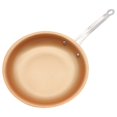 thumbnail image 3 of Skillet Copper Red Pan Ceramic Induction Frying Pan Saucepan Skillet Scratch Resistant 10 Inches Nonstick Skillet, 3 of 5