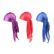 thumbnail image 1 of 3 piezas de turbante de seda para hombre, estilo durag, para la pérdida de cabello, gorro pirata - Azul + Rojo + Morado, 58 cm, 1 of 7