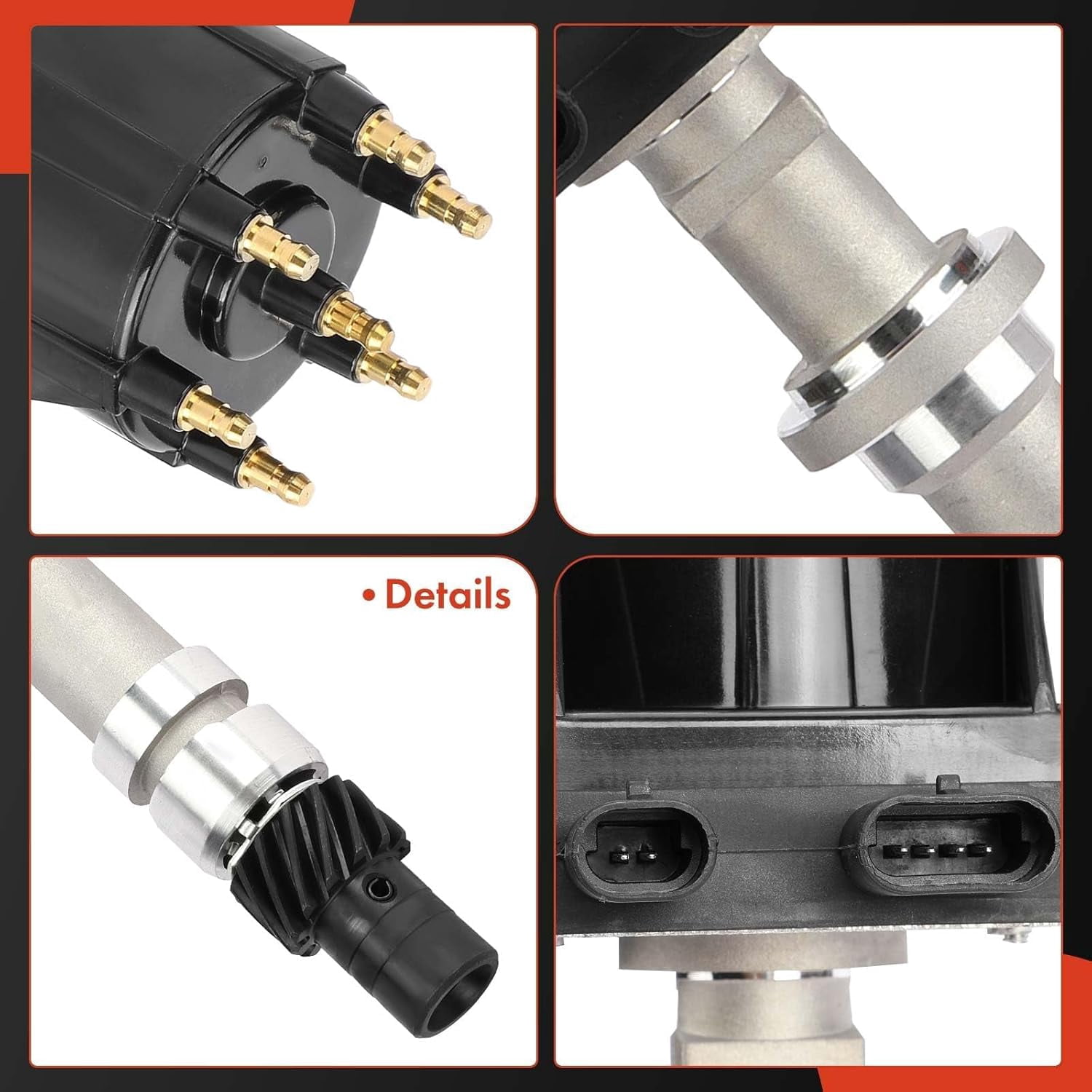 A-Premium Ignition Distributor with Cap and Rotor Compatible with Chevrolet Astro, Blazer, C10, C1500, Caprice, G10, Impala & GMC C1500, Caballero, Jimmy & Pontiac Bonneville & Oldsmobile Bravada