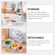 thumbnail image 2 of 3 contenedores de almacenamiento de alimentos para refrigerador con tapa y cesta de drenaje para verduras y frutas, 2 of 7