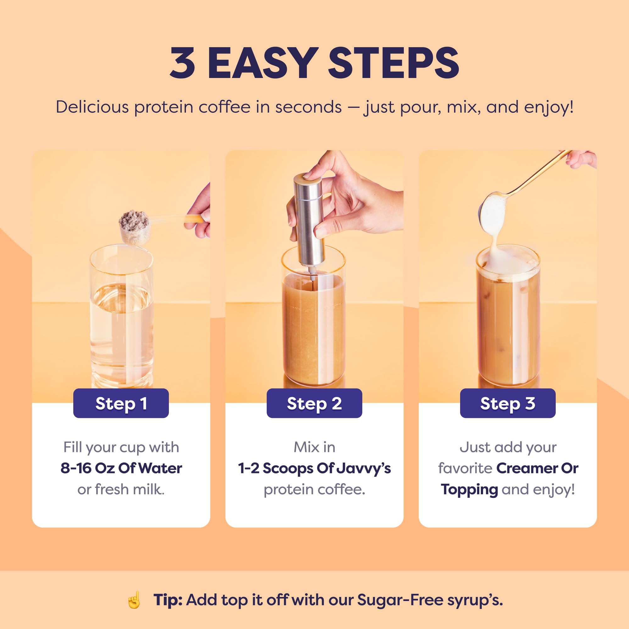 Iced Cinnamon Roll Protein Iced Coffee - Premium Whey Protein & Instant Iced Coffees - 100% Natural Cold Brew - Zero Artificial Flavors & Sweeteners, 80 mg Caffeine, No Added Sugar, 20 Servings