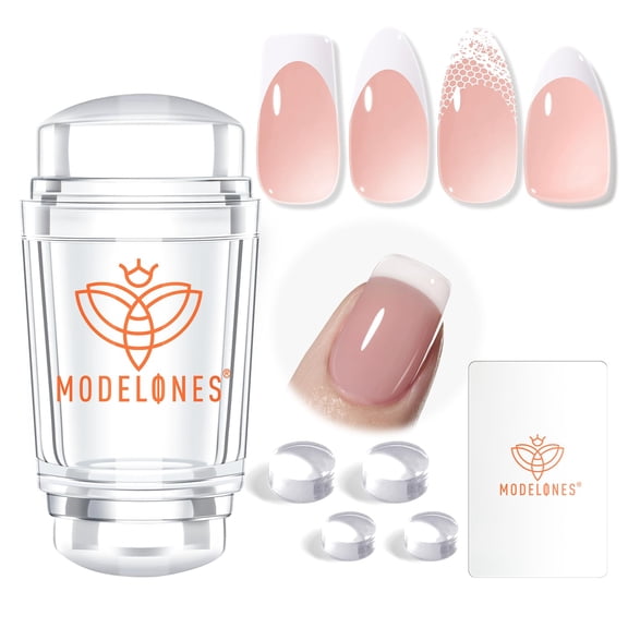 Modelones French Tip Tool- 6 Pcs Nail Stamp French Manicure Kit Suitable for DIY Together with Gel Nail Polish Art Tips Printing Tool Kit