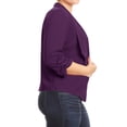 thumbnail image 2 of Women's Plus Size Lightweight Draped Neck Open Front Solid Blazer Jacket, 2 of 3