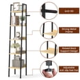 thumbnail image 4 of Skandiquip 5-Tier Leaning Ladder Shelf, Wood and Metal Multifunctional Display Storage Rack for Living Room Bedroom, 4 of 6