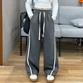 thumbnail image 2 of Gubotare Girls Wide Leg Sweatpants Long Girls Sweatpants Baggy Pants Lightweight Athletic Joggers Lounge Jogging Pants Size 5T 6T (Grey,5-6 Years), 2 of 8