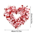 thumbnail image 2 of StlyGar Valentine's Day Heart Wreath, Pink and Red with Heart Decorations, 15.75 x 14.57 Inches, Door Decor (1pcs), 2 of 6
