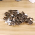 thumbnail image 3 of KAKOWELY 25 Pcs 17mm Metal Snap Button Spring Buckle FittingsSkull Pattern Fasteners Clasp Button Craft Accessories,0.67X"X0.67"X0.2", 3 of 4